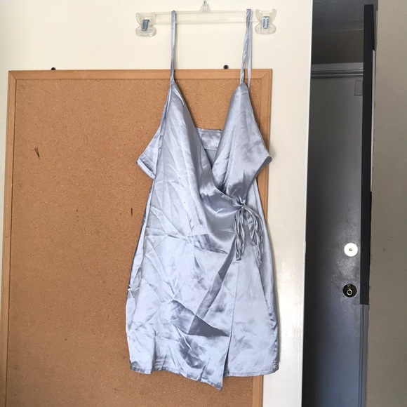 Baby Blue Silk Wrap - Picture 1 of 6